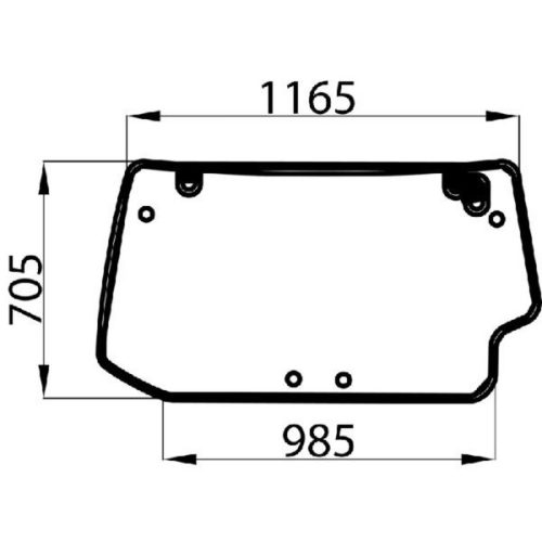 00121438030 Deutz Fahr Hátsó szélvédő (Alt.)