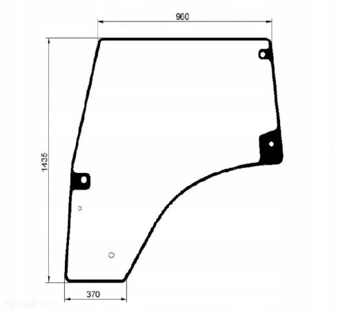 001687430 Deutz Fahr Ajtóüveg Baloldali (Alt.)