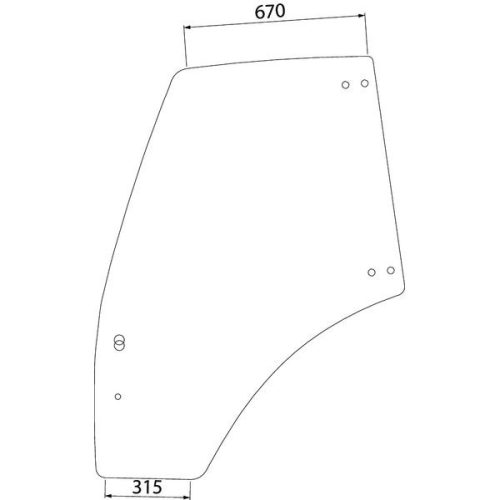 04418951 Deutz Fahr Ajtóüveg Baloldali (Alt.)