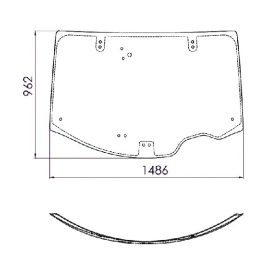 Hátsó ablaküveg, Claas, (Alternatív)