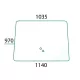 Első szélvédő, fix, John Deere 5E/5020/5075 szériához (Alternatív)