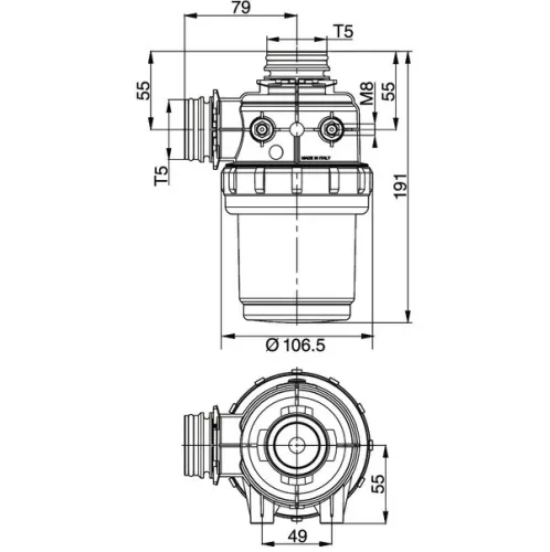 31220D3 Szívószűrő 60-100l T5, Arag 31220D3