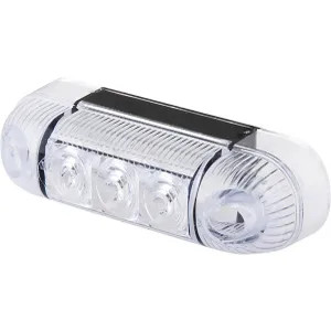 Szélességjelző LED lámpa, téglalap, 12/24 V, átlátszó, felcsavarozható, 84x25x24 mm, Waś