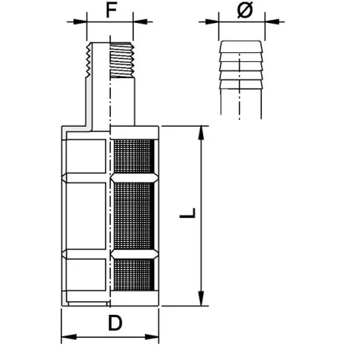 Arag 305341AV Padlószűrő – 7×19,4×7 cm
