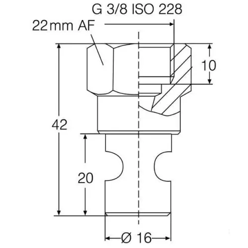 Lechler 5002625302 injektorfúvóka – 2,2×4,2×2,2 cm
