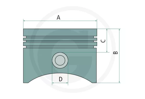 Briggs & Stratton dugattyú – 060100, 060200, 060300 és további típusokhoz – Ø 60 mm, standard