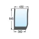 Első szélvédő, jobb alsó, felnyitható szélvédőhöz, New Holland (Alternarív)