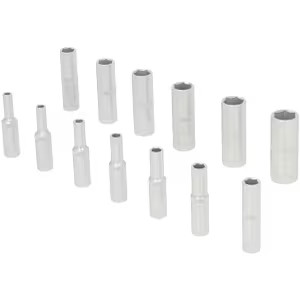 Dugókulcskészlet, 1/4”, 6-szögű, 13 részes