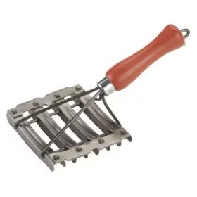 Fém curry fésű 11x12,5 cm