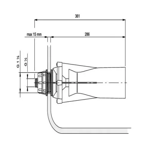 Arag 502162 befecskendező fúvóka, keverőszár 2 mm