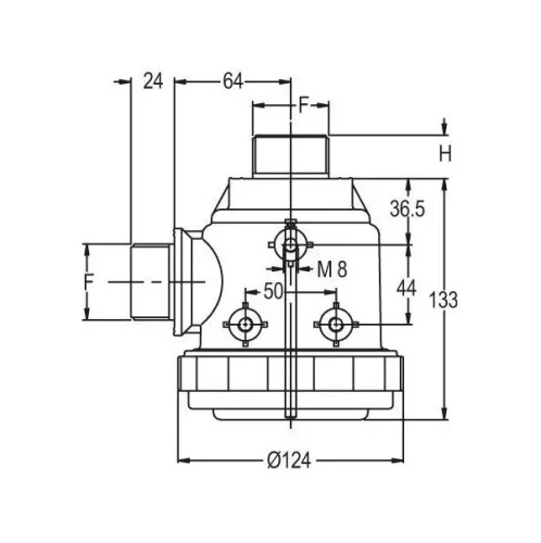 8077000 Szívószűrő 1 1/4"K 120 l/perc 32 mesh, Geoline 8077000