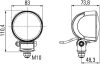 LED-es munkalámpa, 1800 lm, kerek, 12/24 V, Ø 83 mm, spotlámpa, 3 LED-es, Hella