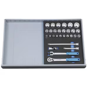 Dugókulcs készlet 1/2” 2/4 CT szerszámmodulban, 29 db