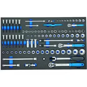 Dugókulcskészlet, 1/4"-3/8"-1/2"