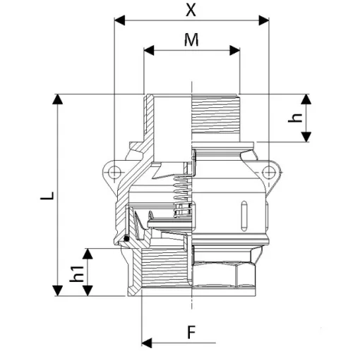 Arag 5042007 lábszelep 2"M-2"F