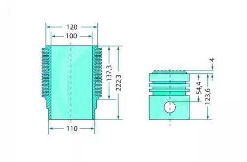 Teljes dugattyúkészlet 75792815960 alternatív traktor motor