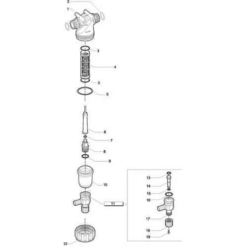 Arag 32241C3 nyomószűrő 150-160l T4
