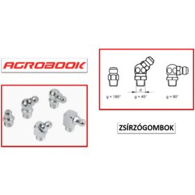 Zsirzógomb M6X1 (180° K) 