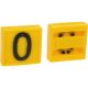 Jelölőszám 0-s, sárga, 45x45 mm