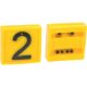 Jelölőszám 2-es, sárga, 45x45 mm