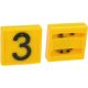 Jelölőszám 3-as, sárga, 45x45 mm