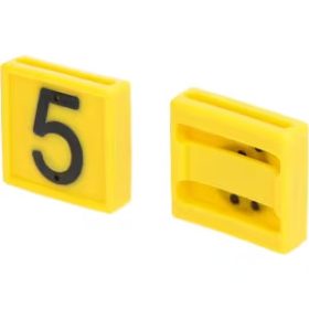 Jelölőszám 5-ös, sárga, 45x45 mm