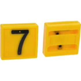 Jelölőszám 7-es, sárga, 45x45 mm