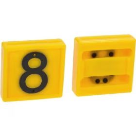 Jelölőszám 8-as, sárga, 45x45 mm