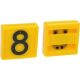 Jelölőszám 8-as, sárga, 45x45 mm