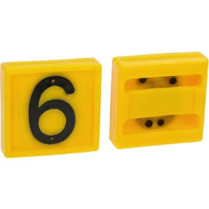 Jelölőszám 6-os/9-es, sárga, 45x45 mm