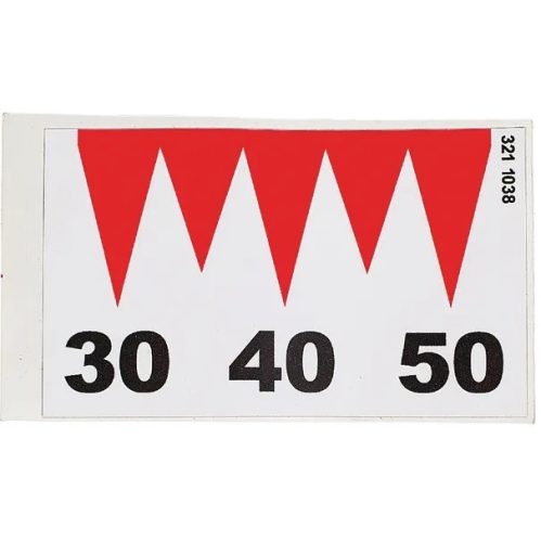 Vágásszélességjelző matrica Vari 30-50