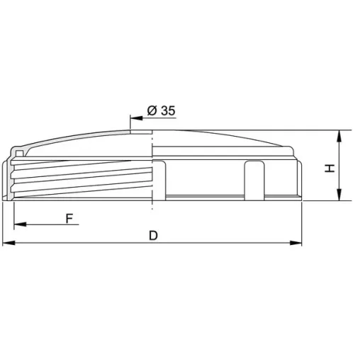 354320 Fedél kerek 240mm
