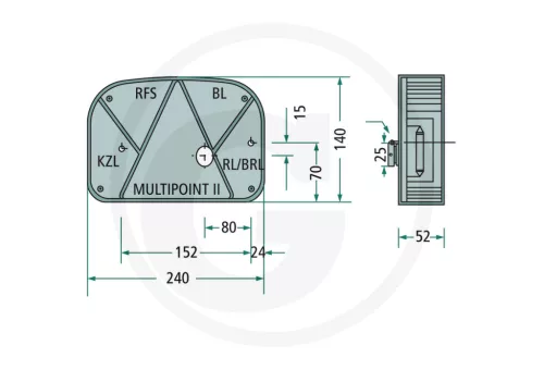 ASPÖCK Hátsó lámpa MULTIPOINT II