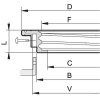 3502560 Fedélgyűrű 462 mm, Arag