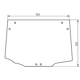   Ablaküveg, John Deere 4200/4300/4400 Compact szériához (Alternatív)