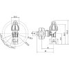 4063845CV Fúvókatartó, állítható 1/2" 10 mm