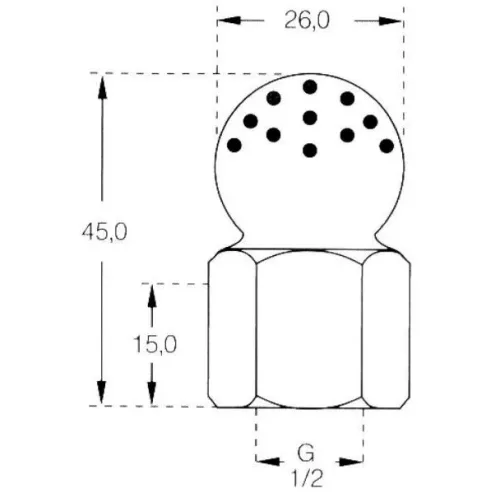 Lechler Tartálytisztító fúvóka 1/2" 240°