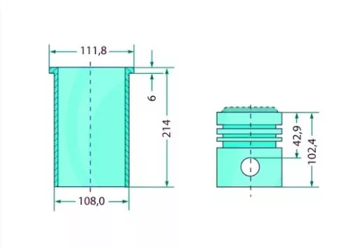 Teljes dugattyúkészlet 75793069961 alternatív traktor motor