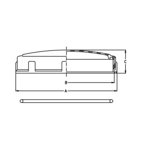 8178005 Tartályfedél csavarozott Ø 240 mm