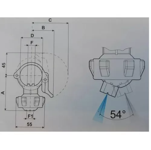 Arag Handlock fúvókatartó 1/4"