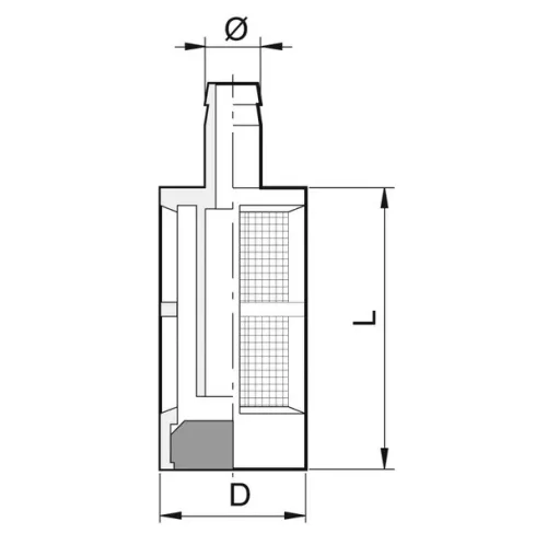 Arag 305008AV Üzemanyagkanna permetező szűrő súllyal – 2×5,4×1,9 cm