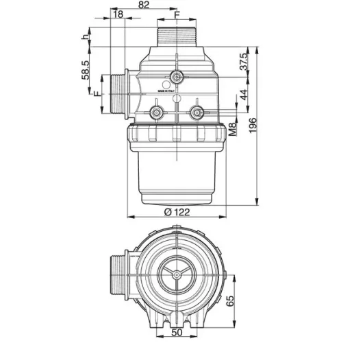 Arag 3142052 Szívó szívószűrő, 1 1/4" 32M