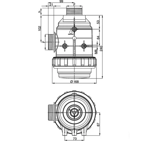 3172072 Szívószűrő 2" ST, Arag 3172072