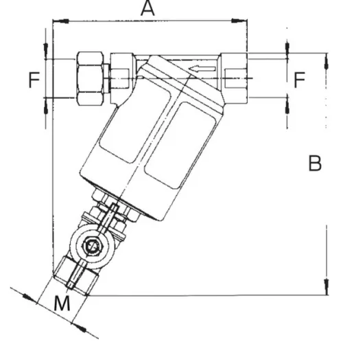 Braglia Nyomószűrő 1/2"