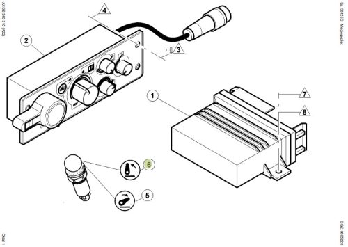 Nyomógombos kapcsoló (Emeléshez) (Alternatív) (Claas)