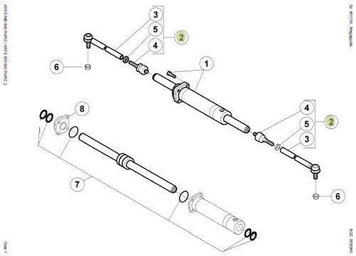 Claas Kormányösszekötőrúd (Kpl.) (Egyenes) (J-B) (Alternatív) – traktor alkatrész 