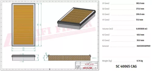 Claas fülkeszűrő aktív szenes HIFI alternatív Axos/Ares modellekhez 385×203×51 mm 