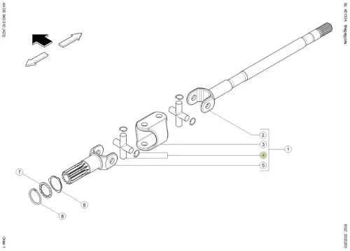 Kardánkereszt (Klt.)(Alternatív) Ø 27 X 74,6 X 74,6