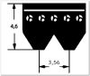 Ékszíj (Alternatív) L= 2580 mm
