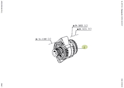 Claas Generátor (Alternatív) 14V 95A – traktor alkatrész 